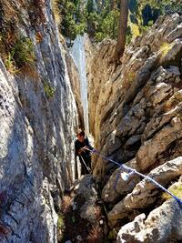 Le crux, étroit à souhait! Le crux, étroit à souhait!